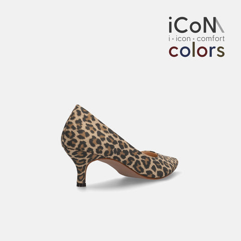 20%OFF:2024AW:iCoN COLORS:ポインテッドトゥ スエード パンプス(C57172)レオパードS/mamian(マミアン)