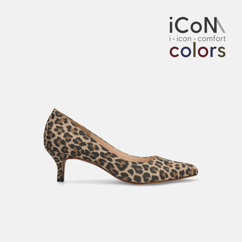 20%OFF:2024AW:iCoN COLORS:ポインテッドトゥ スエード パンプス(C57172)レオパードS/mamian(マミアン)