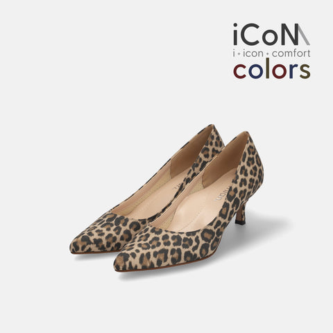 20%OFF:2024AW:iCoN COLORS:ポインテッドトゥ スエード パンプス(C57172)レオパードS/mamian(マミアン)