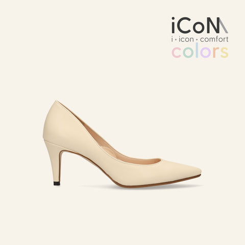 30%OFF:iCoN COLORS:ポインテッドトゥ スムース パンプス(C76533)チャイ/mamian(マミアン)