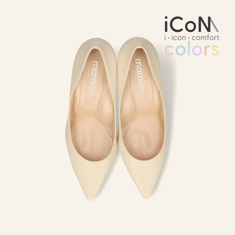 30%OFF:iCoN COLORS:ポインテッドトゥ スムース パンプス(C76533)チャイ/mamian(マミアン)