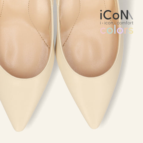30%OFF:iCoN COLORS:ポインテッドトゥ スムース パンプス(C76533)チャイ/mamian(マミアン)
