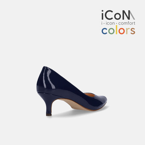 15%OFF:2025SS:iCoN COLORS:ポインテッドトゥ エナメル パンプス(C57171)クラシックネイビー/mamian(マミアン)