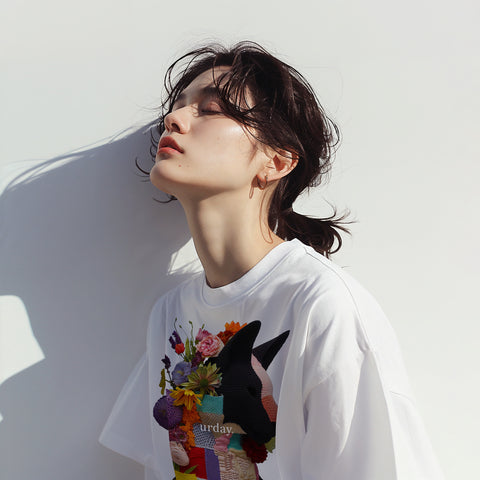 urday【Animal/trompe l'oeil】トロンプルイユ フォトTシャツ(2587346)ホワイト/urday(マミアン)