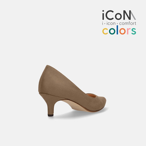 30%OFF:iCoN COLORS:ポインテッドトゥ スエード パンプス(C57172)トープS/mamian(マミアン)