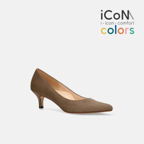 30%OFF:iCoN COLORS:ポインテッドトゥ スエード パンプス(C57172)トープS/mamian(マミアン)