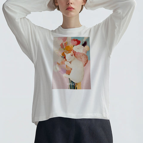 urday【Animal】アートワークTシャツ(9000695)ホワイト/urday(マミアン)