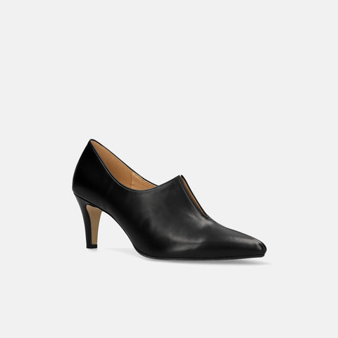 2025AW:フロント スリット ブーティ(7235)ブラック/mamian(マミアン)