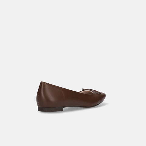 15%OFF:スクエアトゥ バレエシューズ(3377)ブラウン/mamian(マミアン)