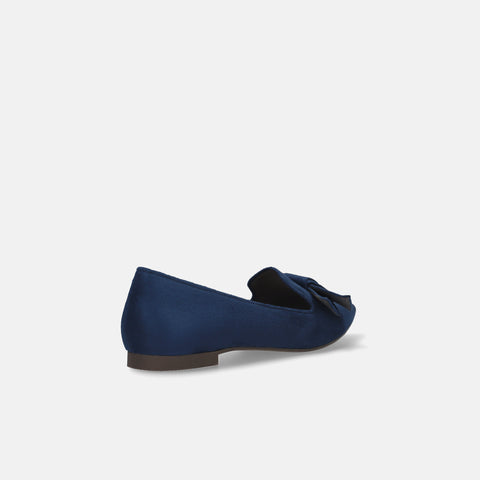 15%OFF:リボン&オペラデザイン フラットシューズ(m17024)ダークブルーS/mamian(マミアン)