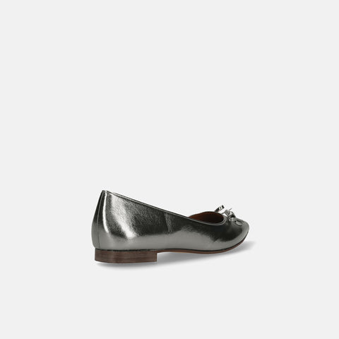 50%OFF:ツインリボン ポインテッド フラット(m17041)スチール/mamian(マミアン)