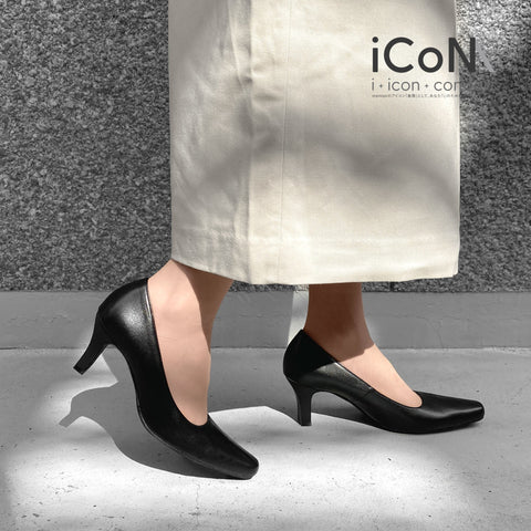 予約:iCoN BASIC:6cmヒールスクエアトゥパンプス(1660BC)/mamian(マミアン)