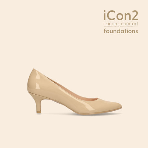 30%OFF:iCon2 Foundations:ポインテッドトゥ パンプス(F5718)メルティバニラ/mamian(マミアン)