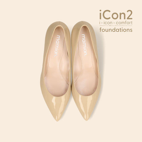 30%OFF:iCon2 Foundations:ポインテッドトゥ パンプス(F5718)メルティバニラ/mamian(マミアン)