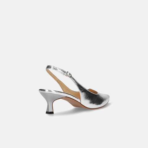 15%OFF:ハートカット バックストラップパンプス(m55215)シルバー/mamian(マミアン)