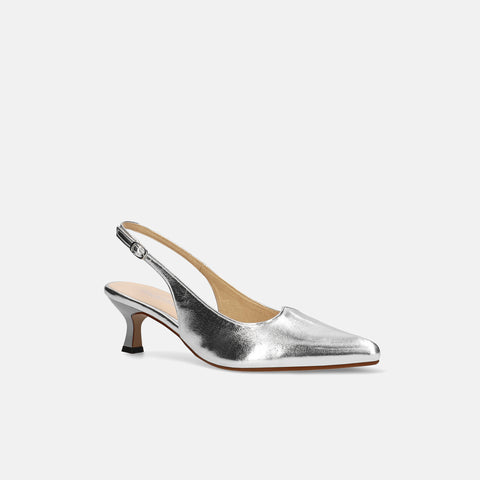 15%OFF:ハートカット バックストラップパンプス(m55215)シルバー/mamian(マミアン)