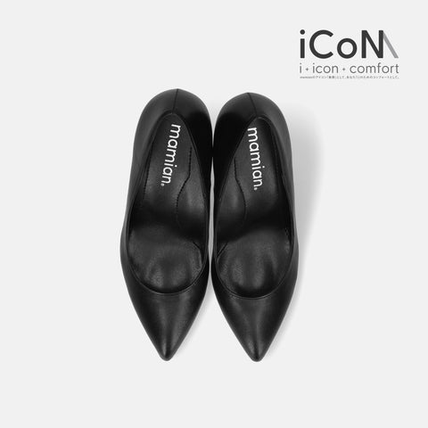 iCoN BASIC:8cmヒールアーモンドトゥパンプス(1720BC)/mamian(マミアン)
