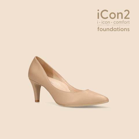 ラストワン30%OFF:iCon2 Foundations:ポインテッドトゥ パンプス(F7203)モイストナチュラル/mamian(マミアン)