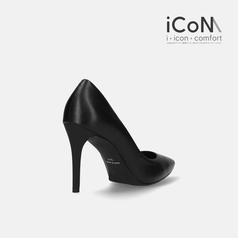 iCoN BASIC:9cmヒールポインテッドトゥUカットパンプス(904BC)/mamian(マミアン)