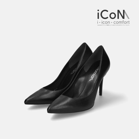 iCoN BASIC:9cmヒールポインテッドトゥUカットパンプス(904BC)/mamian(マミアン)