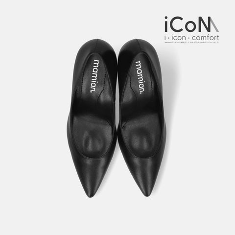 iCoN BASIC:9cmヒールポインテッドトゥUカットパンプス(904BC)/mamian(マミアン)