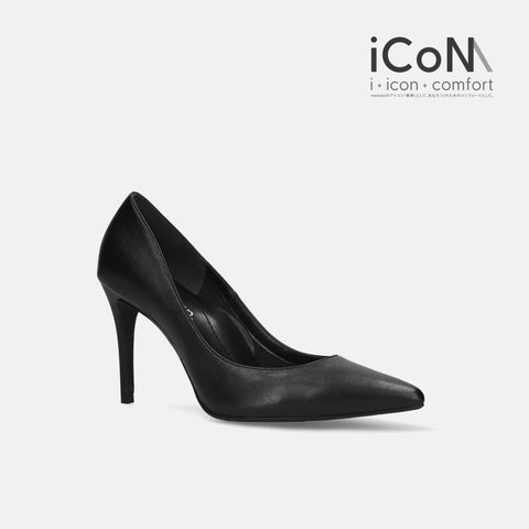 iCoN BASIC:9cmヒールポインテッドトゥUカットパンプス(904BC)/mamian(マミアン)