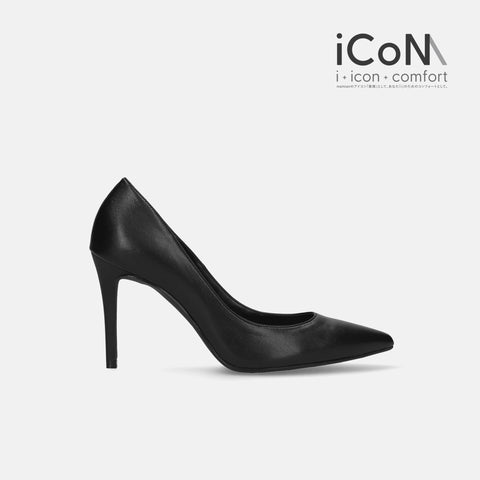 iCoN BASIC:9cmヒールポインテッドトゥUカットパンプス(904BC)/mamian(マミアン)