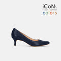 予約：2025SS：iCoN COLORS：ポインテッドトゥ スムース パンプス（C57173）ネイビー/mamian（マミアン）