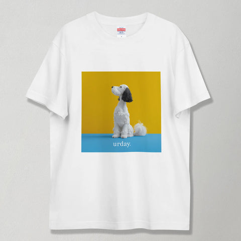 urday【Animal／White Dog／YB】フォトTシャツ（4406976）ホワイト/urday（マミアン）