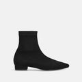60%OFF：ポインテッドトゥ ストレッチフラットブーツ（4788）ブラックS/mamian（マミアン）
