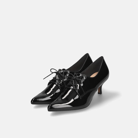 予約：2026AW：レースアップ ブーティ（5703）ブラックE