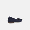 予約：2026AW：アクセントバックル フラットシューズ（m17006）ネイビーS/mamian（マミアン）