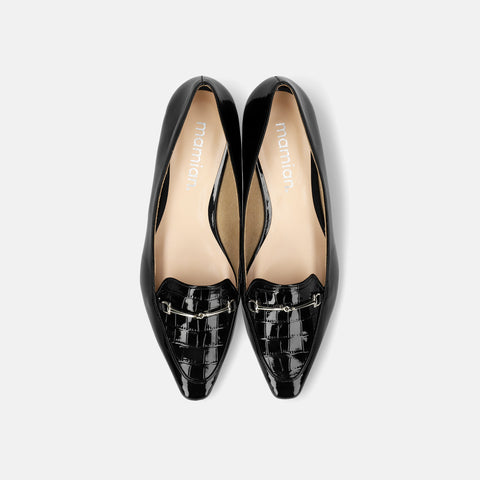 予約：2026SS：ビット付き ローファー（m18017）ブラックE/C/mamian（マミアン）