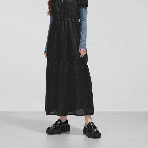 予約：トラックソール ローファー（m100014）ブラックG