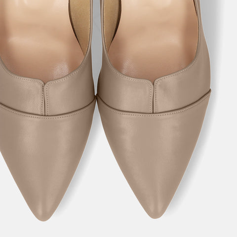 10% OFF: 2024SSBI: Pointed toe switching pumps (5154) beige