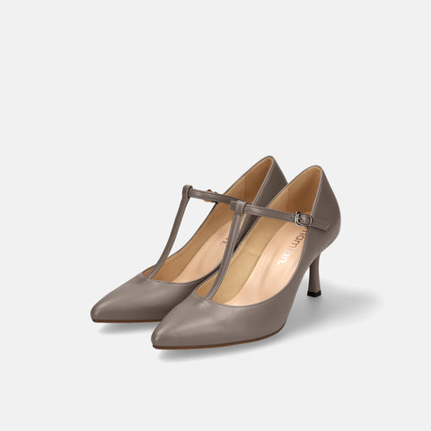 15% OFF: 2024SS: T-strap pumps with 7cm heel (m72003) beige