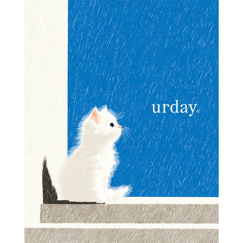 予約：urday【cat】アートワークスウェットシャツ（u-a-sw-0001-03）ホワイト