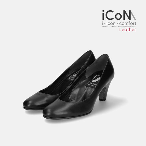 iCoN BASIC【Leather】：7cmヒールラウンドトゥパンプス（10565）本革/mamian（マミアン）