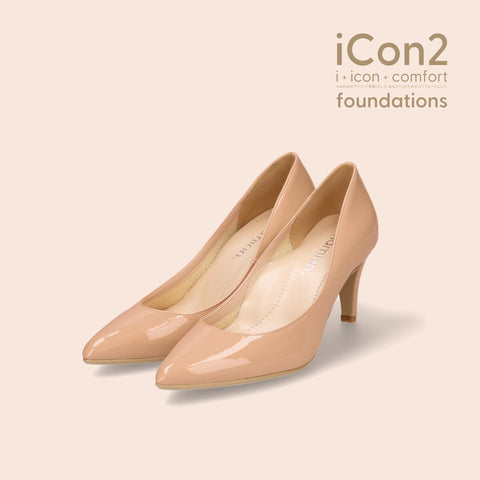 iCon2 Foundations 2023：ポインテッドトゥ パンプス（F7203）メルティコーラル/mamian（マミアン）
